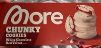 Chunky Cookies White Chocolate Red Velvet front packaging