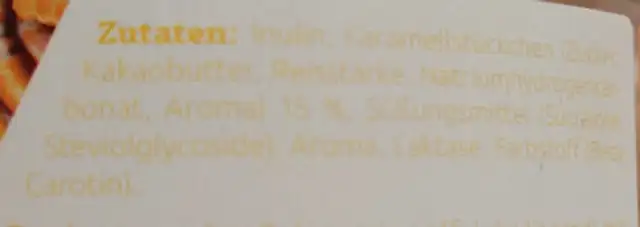 Sweet Honey ingredients label