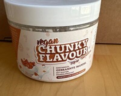 Vegan Chunky Flavour gebrannte Mandel front packaging