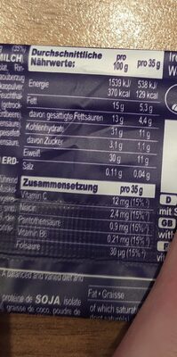 Protein 30 nutrition facts table