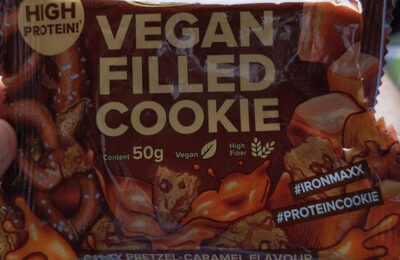 Salty Pretzel Caramel vegan filled cookie