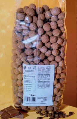 Grains de café enrobage chocolat et cacao en poudre