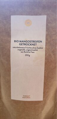 Bio mangostreifen getrocknet