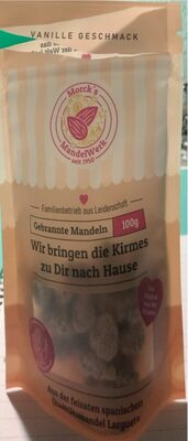 Gebrannte Mandeln Vanille Geschmack front packaging