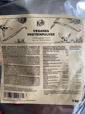 Protéine vegan en poudre à la vanille front packaging