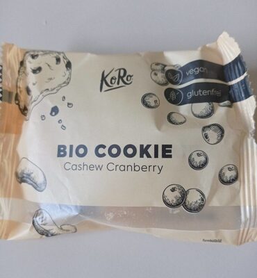 Bio cookie cashew cranberry front packaging