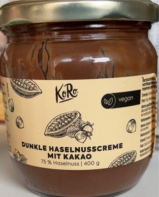 Dunkle Haselnusscreme mit Kakao front packaging