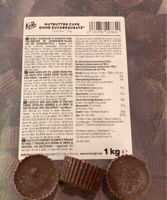 Nutbuttercups ohne Zuckerzusatz