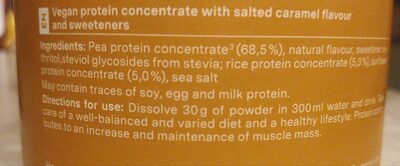 Vegan Protein 3k ingredients label
