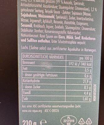 MOWI Sushi Lachs mit Avocado