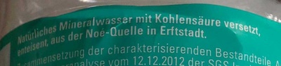 natürliches Mineralwasser (medium) ingredients label