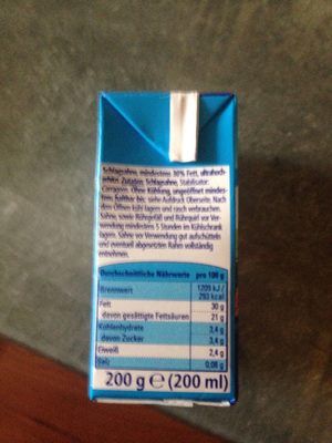 Schlagsahne ultrahocherhitzt front packaging