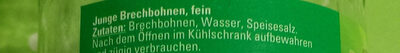 Junge Brechbohnen, In Eigenem Saft ingredients label