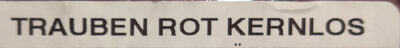 Weintrauben ingredients label