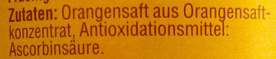 Orangen soft ingredients label