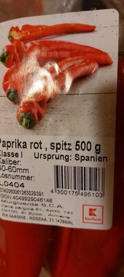 Paprika rot, spitz 500g