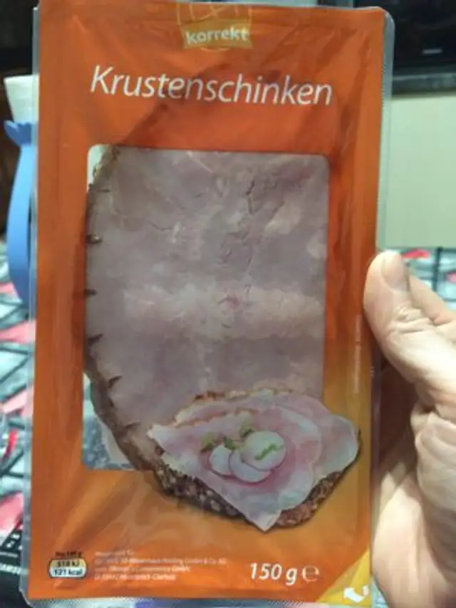 Krustenschincken ingredients label