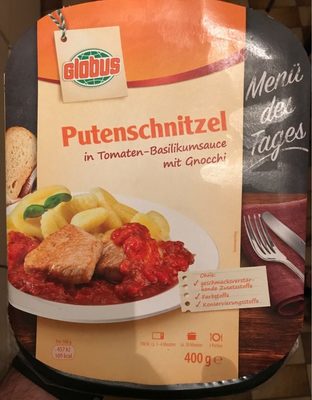 Putenschnitzel in Tomaten-Basilijumsauce mit Gnocchi