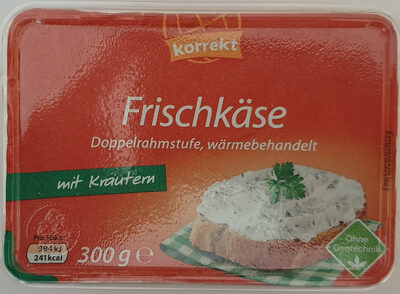 Frischkäse mit Kräutern, Doppelrahmstufe, wärmebehandelt front packaging