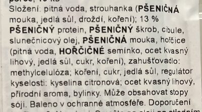 Vegan nugetky ingredients label