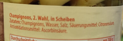 Champions Scheiben 2.Wahl ingredients label
