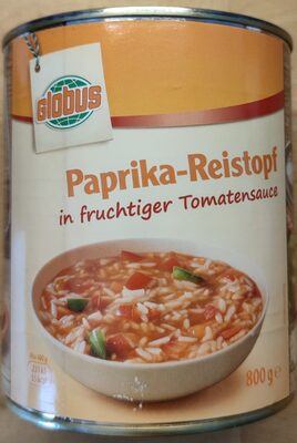 Paprika-Reistopf in Tomatensoße