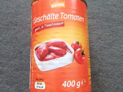 Geschälte Tomaten front packaging