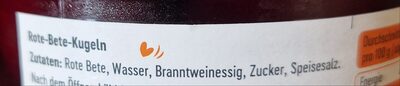 Rote Beete ingredients label