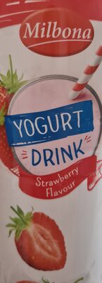 Млечна напитка с кисело мляко и вкус на ягода