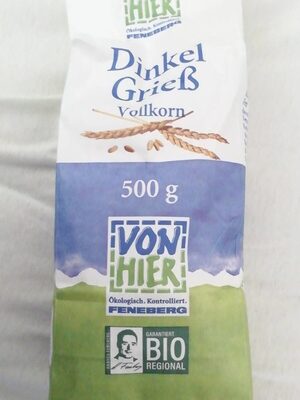Dinkelgrieß front packaging