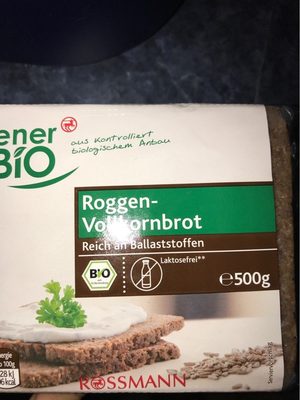Roggenvollkornbrot enerBIO front packaging
