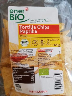tortilla chips paprika front packaging
