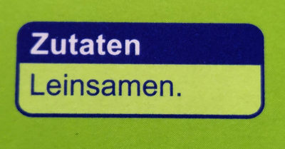 Leinsamen ganzes Korn ingredients label