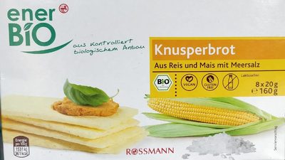 Knusperbrot Aus Reis & Mais Mit Meersalz front packaging