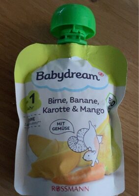 Birne, Banane, Karotte, Mango