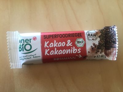 Superfoodriegel Kakao & Kakaonibs