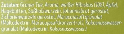 Grüner Tee - Kokostraum ingredients label