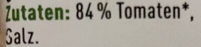BioTomaten getrocknet,  gesalzen ingredients label