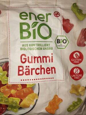 Gummi Bärchen aus kontrolliert biologischem Anbau front packaging