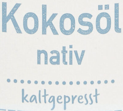 Kokosöl nativ kaltgepresst ingredients label