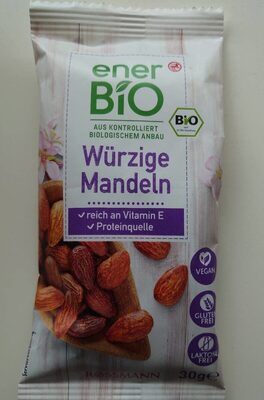 Würzige Mandeln front packaging