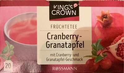 Cranberry-Granatapfeltee front packaging
