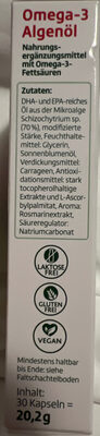 Omega-3 Algenöl front packaging