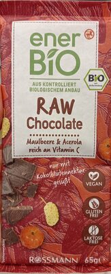 RAW Chocolate Maulbeere&Acerola front packaging