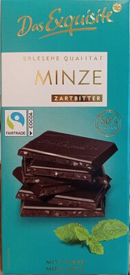 Rossmann Das Exquisite Erlesene Qualität Minze Zartbitter 4305615838861 Zartbitterschokolade mit Pfefferminz Crisp front packaging