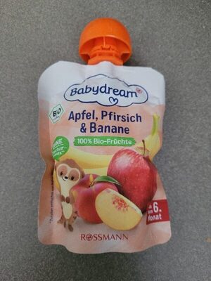 Apfel Pfirsich Banane front packaging