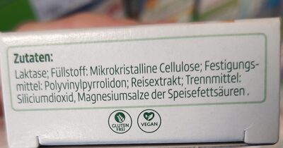 Laktase 6.000 ingredients label