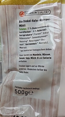 Dinkel hafer Crunchy