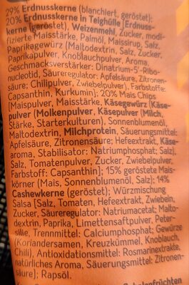 Fiesta 4 Salsa ingredients label