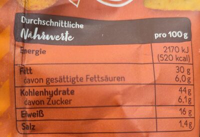 Fiesta 4 Salsa nutrition facts table